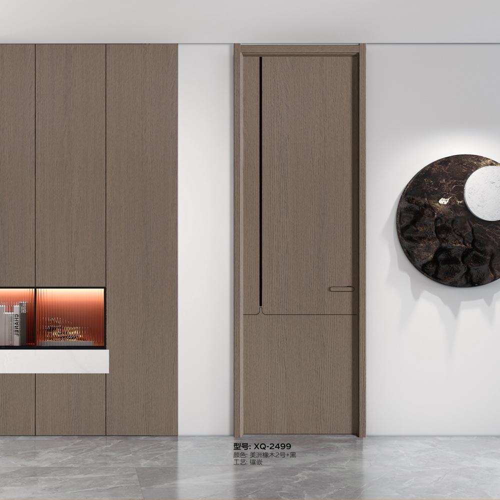 凱洛豪木門XQ-2499美洲橡木2號(hào)+黑